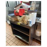 SS CABINET W DOUBLE UNDERSHELF