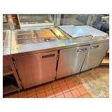 CUSTOM SS 3 DOOR BAIN MARIE - 6 FT X 32 INCH