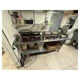 SS TABLE W UNDERSHELF