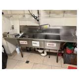 SS 3 COMPARTMENT SINK