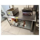 SS TABLE W UNDERSHELF