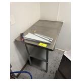 SS TABLE W UNDERSHELF