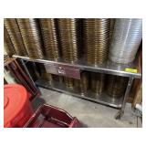 SS TABLE W DRAWERS ON CASTER