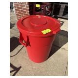 RED TRASH BIN