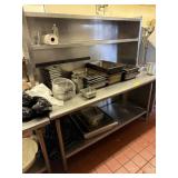 SS TABLE W DOUBLE OVER SHELF SS TABLE W DOUBLE OVER SHELF
