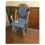 BLUE AND WHITE WEAVE CHAIRS