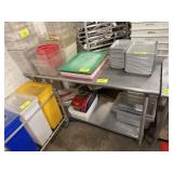 SS TABLE W UNDERSHELF