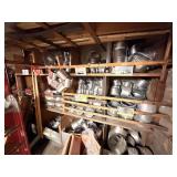 LOT OF DUCT FITTINGS ON SHELF