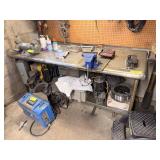 SS TOP WORK TABLE ON CASTERS