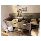 SS 3 COMPARTMENT SINK