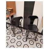 METAL BAR STOOLS - BLACK
