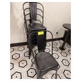 METAL STACKABLE CHAIRS - BLACK