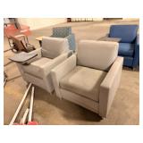 GRAY LEATHER CHAIRS