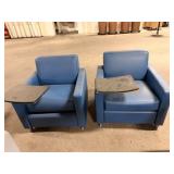 BLUE LEATHER CHAIRS