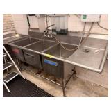 SS 3 COMPARTMENT SINK
