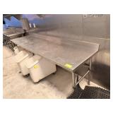 SS TABLE W BACKSPLASH