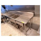 SS 2 COMPARTMENT SINK W DRAIN BOARDS