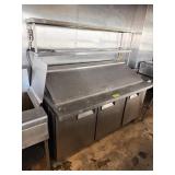 SS 3 DOOR BAIN MARIE W/ OVERSHELF