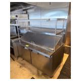 SS 2 DOOR BAIN MARIE W/ OVERSHELF