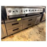 SS 4 DRAWER 5 FT REFRIGERATED GRILL STAND
