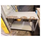 METAL WORK TABLE ON CASTERS