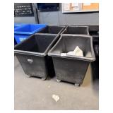 ULINE BLACK TRANSPORT BINS