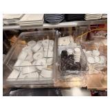 ASSORTED SMALL DISHES + DISHES ON RACK