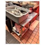 SS TABLE W UNDERSHELF