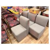 GRAY COUCH SEAT ON CASTERS