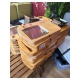 LARGE WOODEN SERVING TRAYS
