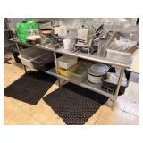 SS TABLE W UNDERSHELF