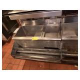 SS UNDERBAR ICE BIN W DRAIN BOARD AND SPEED RAIL