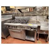 SOUTHBEND 6 BURNER STOVE WITH 18 INCH GRIDDLE