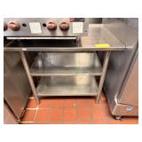 SS TABLE W DOUBLE UNDERSHELF