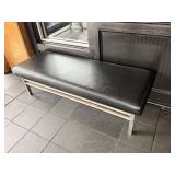BLACK LEATHER BENCH