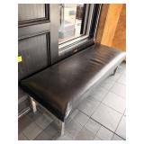 BLACK LEATHER BENCH