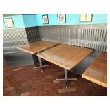 SINGLE BASE SQUARE WOODEN TABLES