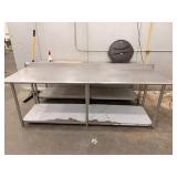 SS TABLE W UNDERSHELF