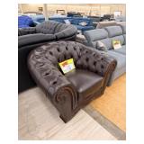 LEATHER BROWN CHAIR - 262