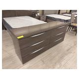 BROWN DRESSER 6 DRAWER