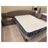 QUEEN SIZE BROWN BED SET + NIGHTSTAND