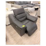 GRAY LEATHER RECLINER CHAIR