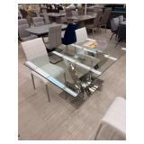 Z GLASS TOP DINING TABLE (71 INCH)