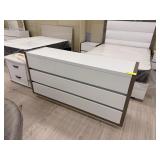 WHITE / DARK WOOD DRESSER