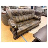 BROWN LEATHER COUCH