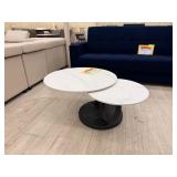 WHITE 2 ROUND COFFEE TABLE