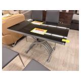AJUSTABLE / EXPANDABLE BLACK TOP METAL BASE TABLE