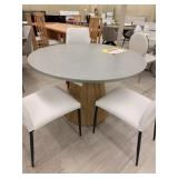 ROUND WOODEN BASE DINING TABLE - 9493