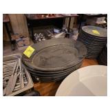 BLACK PORCELAIN LARGE PLATTERS
