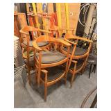 WOODEN LEATHER SEAT CHAIR